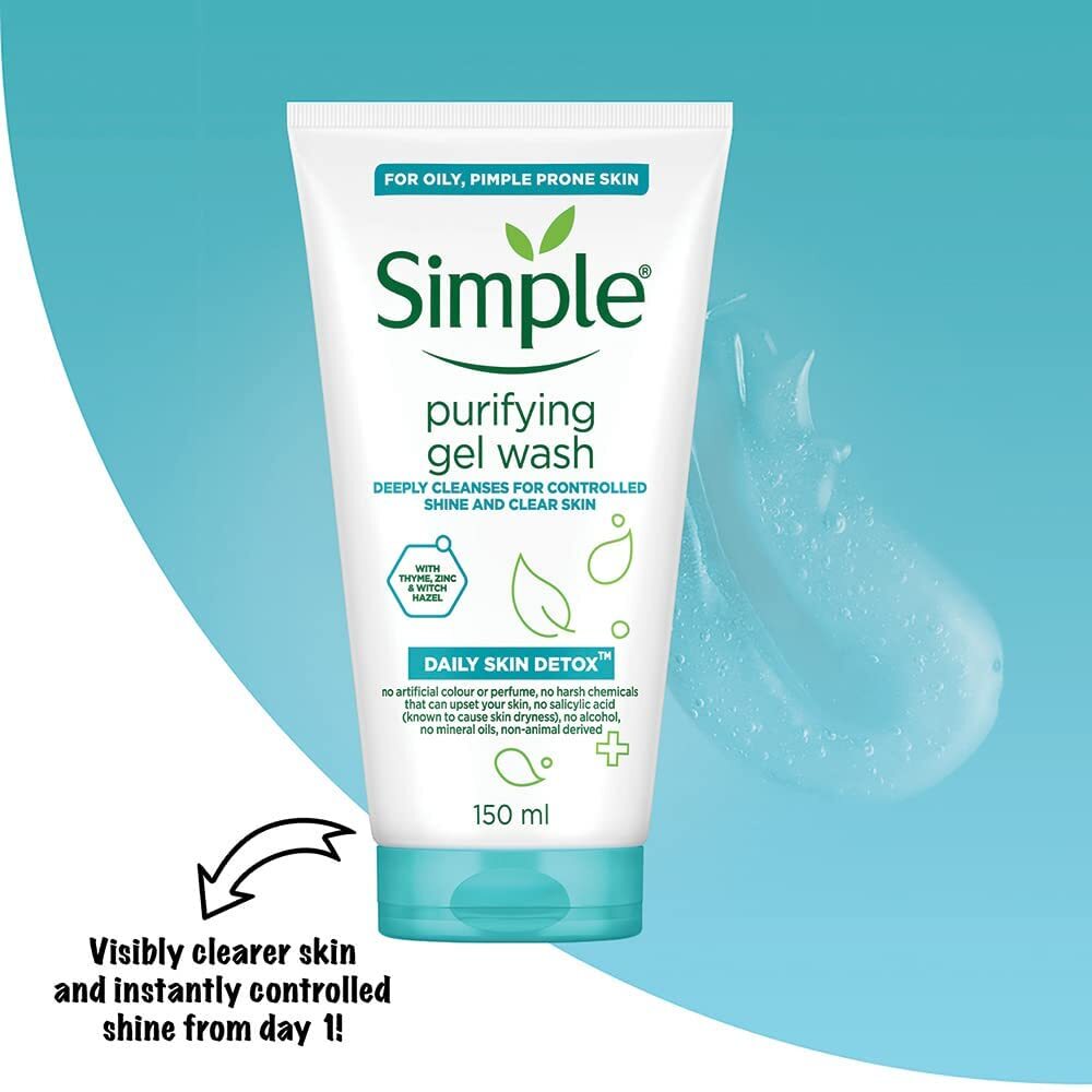 Simple Regeneration Age Resisting Facial Wash is a gentle, soap‑free facial cleanser-150 ml