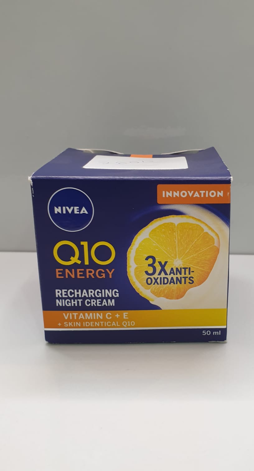 NIVEA Q10 Energy Recharging Night Cream – Vitamin C + E (50ml)