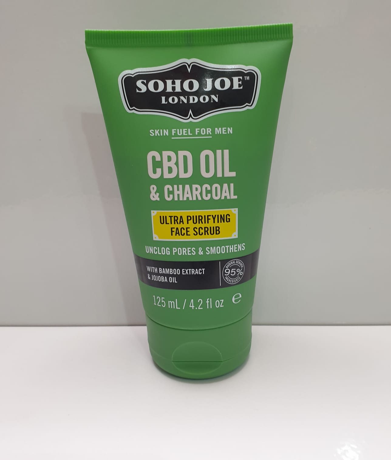 SOHO JOE London CBD Oil & Charcoal Ultra Purifying Face Scrub – 125ml (For Men)