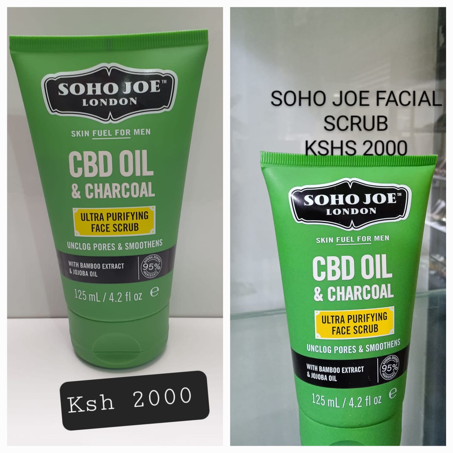 SOHO JOE London CBD Oil & Charcoal Ultra Purifying Face Scrub – 125ml