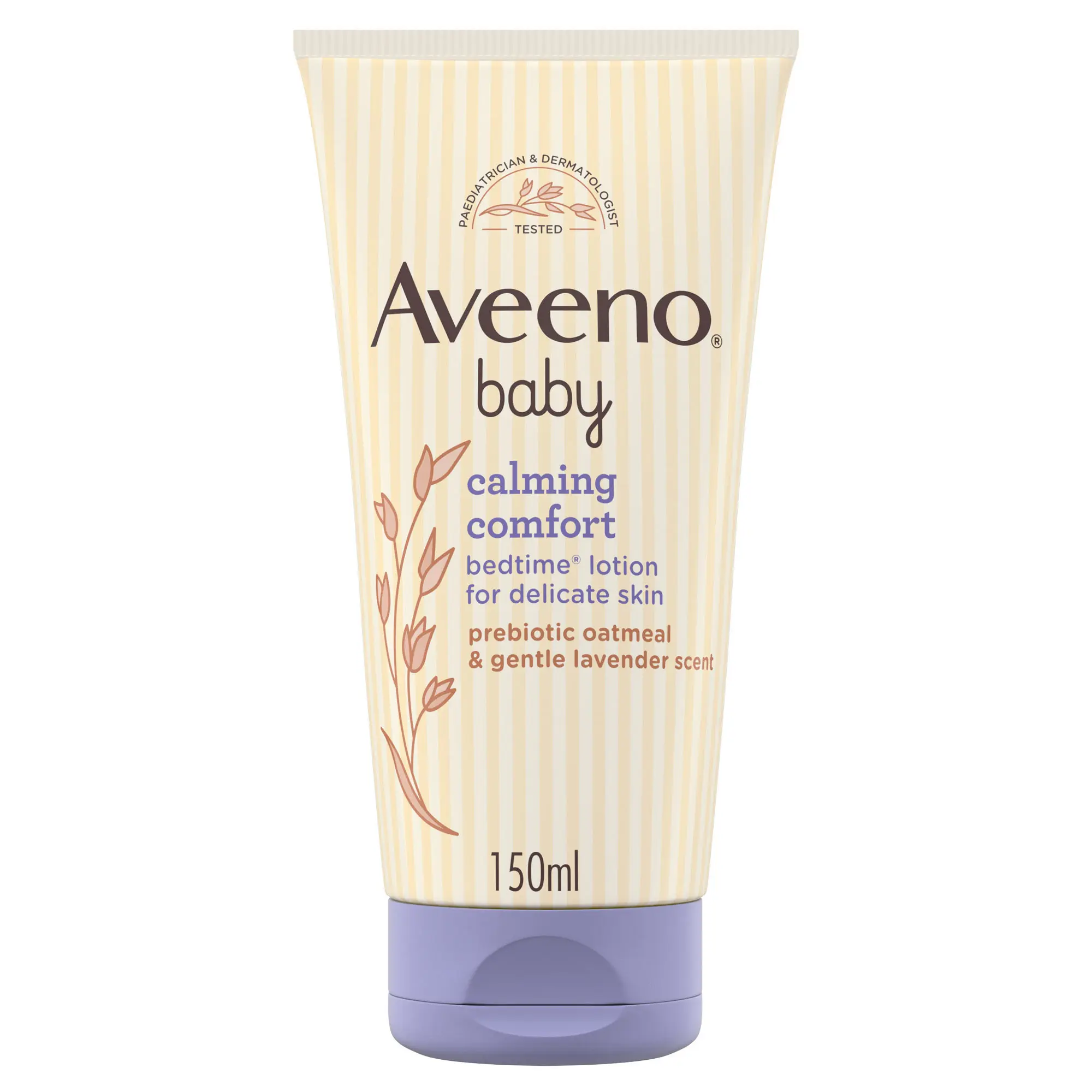 Aveeno Baby Calming Comfort Bedtime Lotion is a gentle, moisturizing body lotion specially formulated for babies with delicate and sensitive skin-150 ml