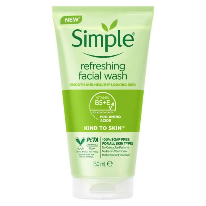 simple refreshing facial wash