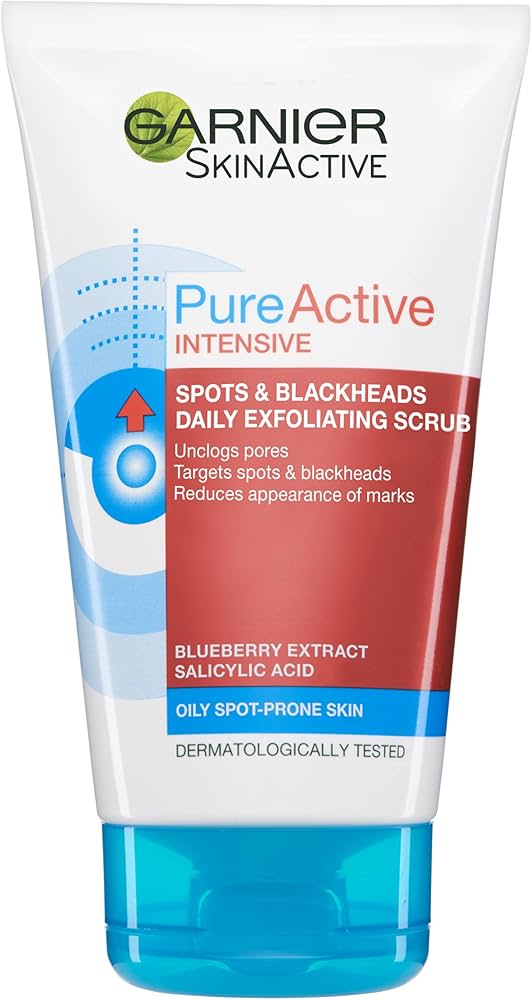 Garnier SkinActive Pure Active Intensive Daily Exfoliating Scrub – Spots & Blackheads-150 ml